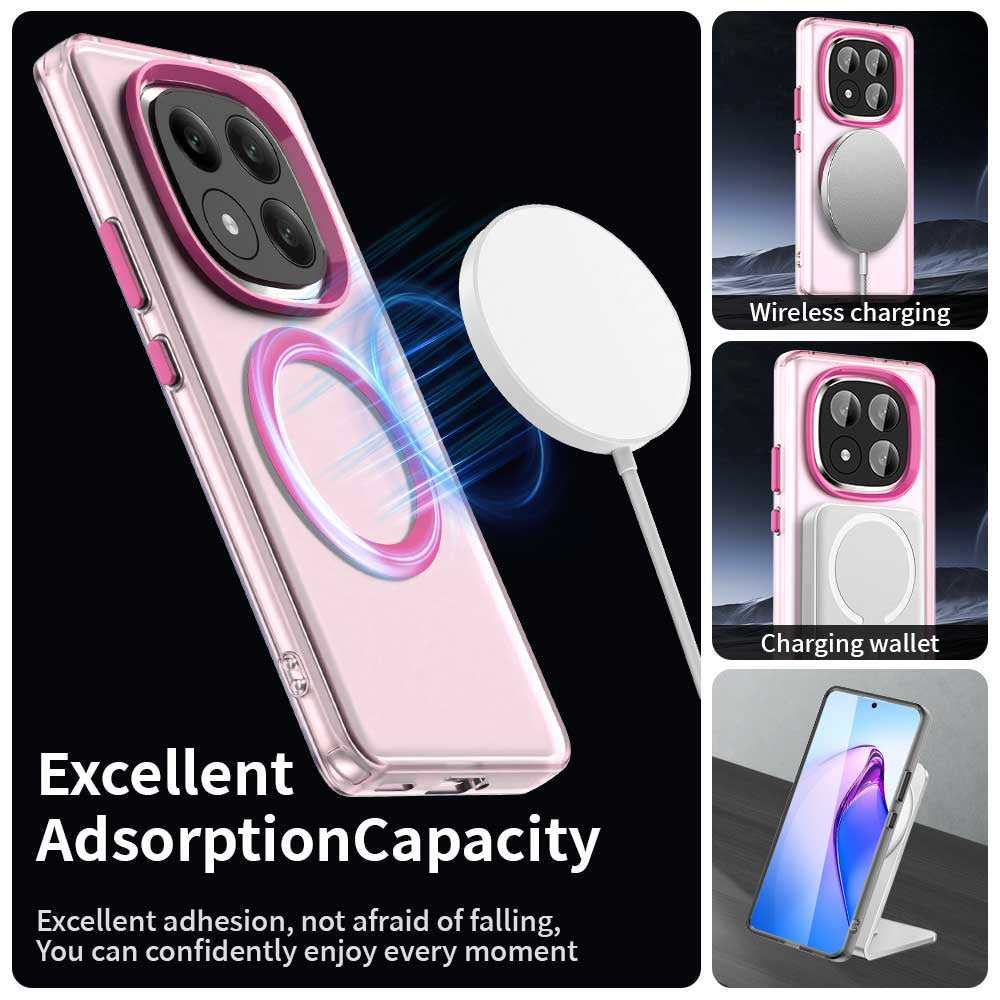 MagSafe калъф за Xiaomi Redmi Note 14 Pro+ 5G, Techsuit, CandyCase, Розов
