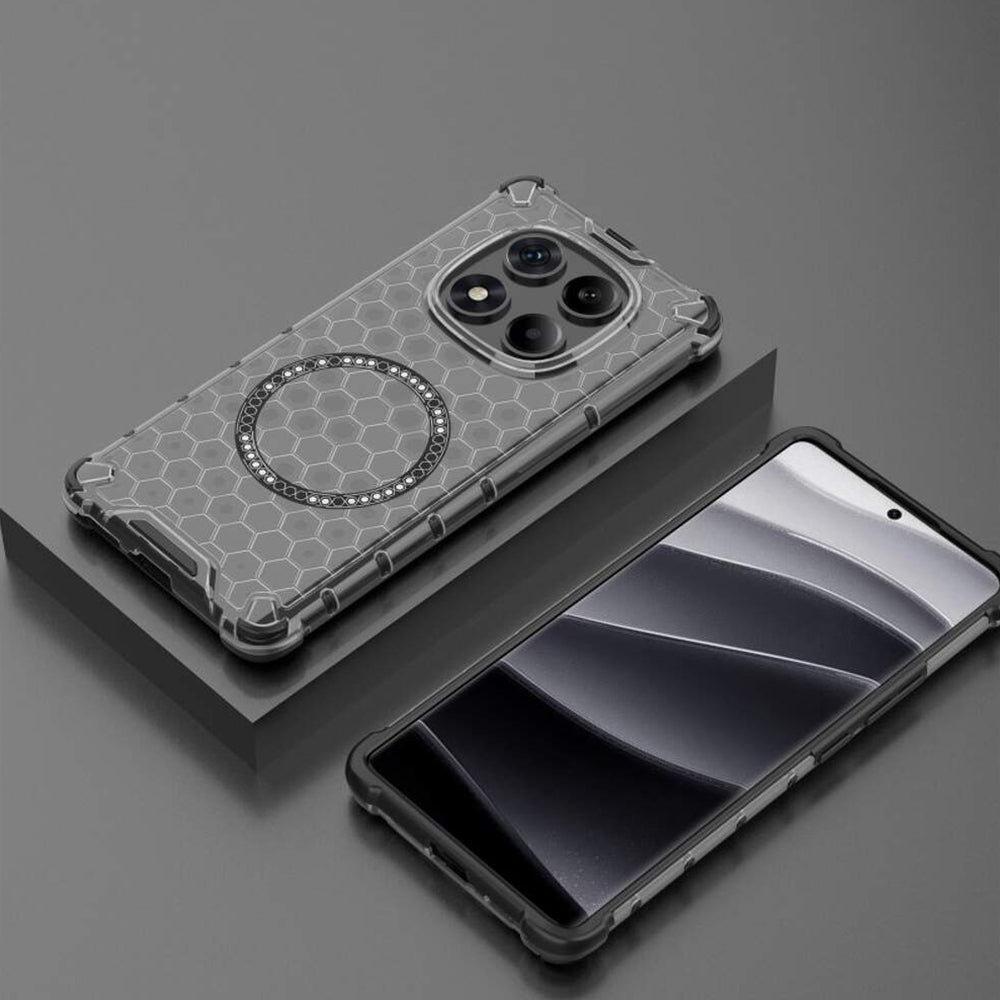Калъф MagSafe за Xiaomi Redmi Note 14 Pro+ 5G, Techsuit, HoneyComb Shield, Черен
