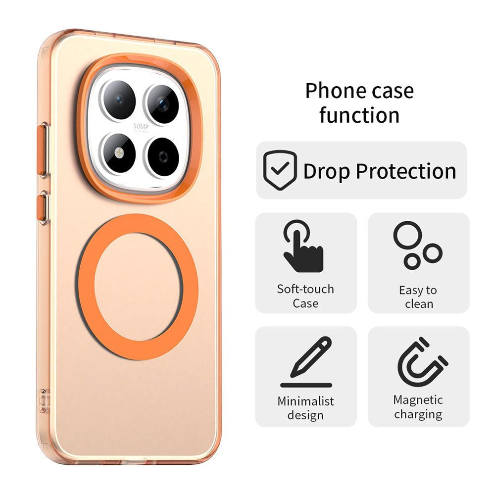 Калъф MagSafe за Xiaomi Redmi Note 15 Pro 5G, Techsuit, CandyCase, Оранжев