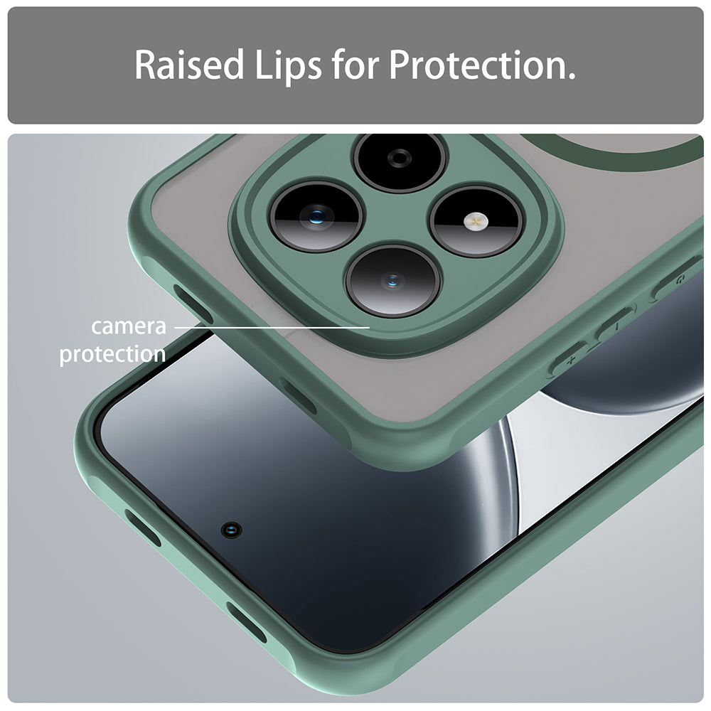 Калъф MagSafe за Xiaomi Redmi Note 15 Pro 5G, Techsuit, HaloFrost II, Зелен