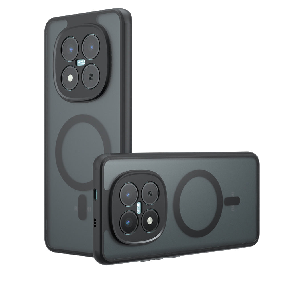 Калъф MagSafe за Xiaomi Redmi Note 15 Pro 5G, Techsuit, PureFrost, Сатенено черен