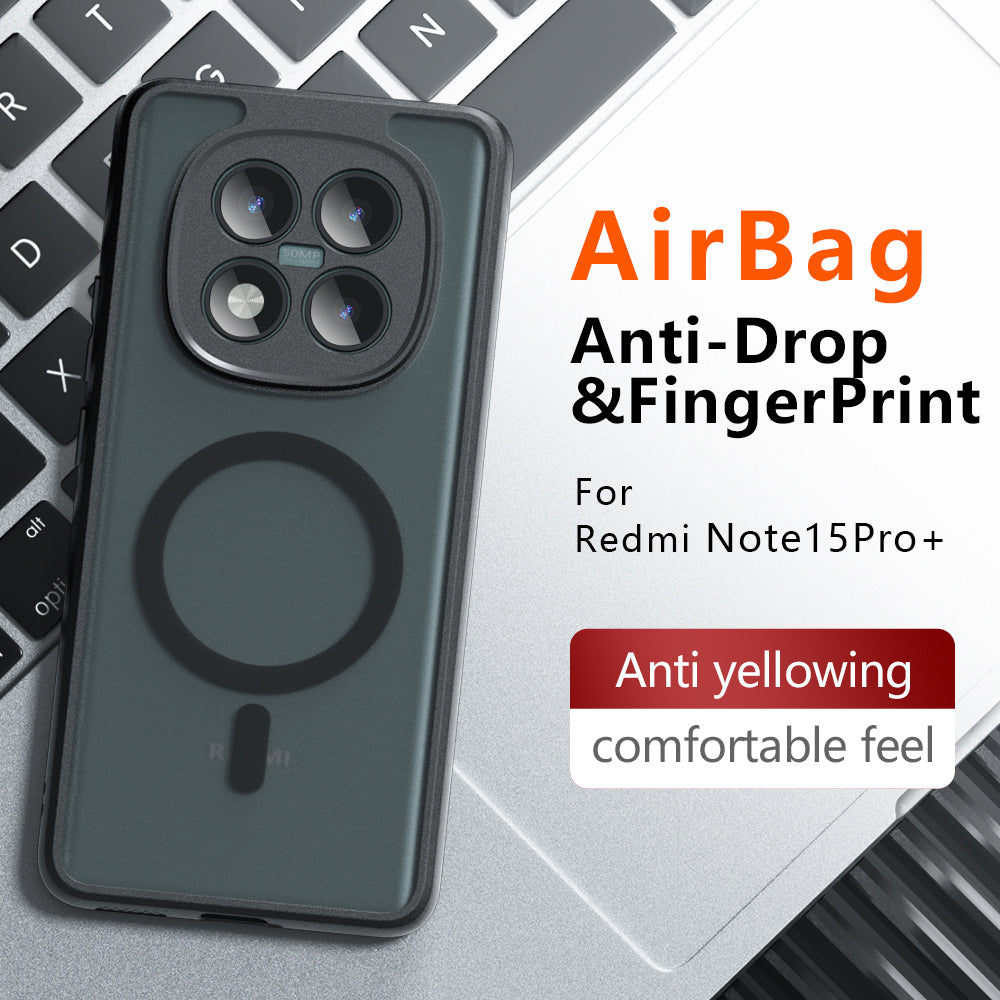 Калъф MagSafe за Xiaomi Redmi Note 15 Pro 5G, Techsuit, PureFrost, Сатенено черен