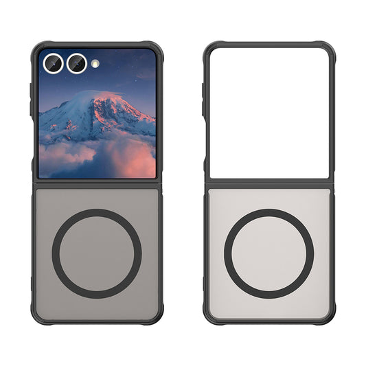 MagSafe калъф за Samsung Galaxy Z Flip7 F766, Techsuit, HaloFrost II, Черен