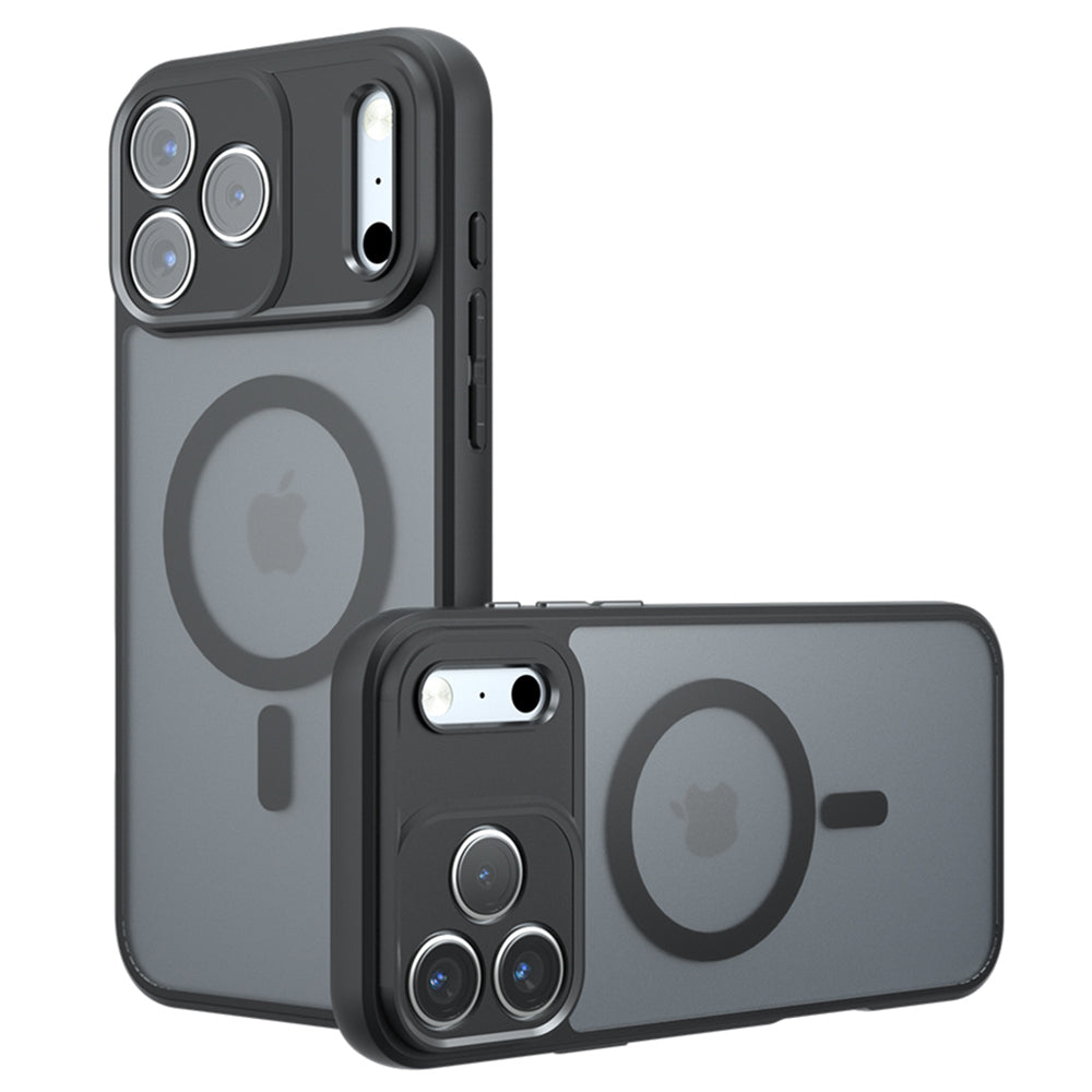 Калъф MagSafe за Apple iPhone 17 Pro Max, Techsuit, PureFrost, Черен сатен