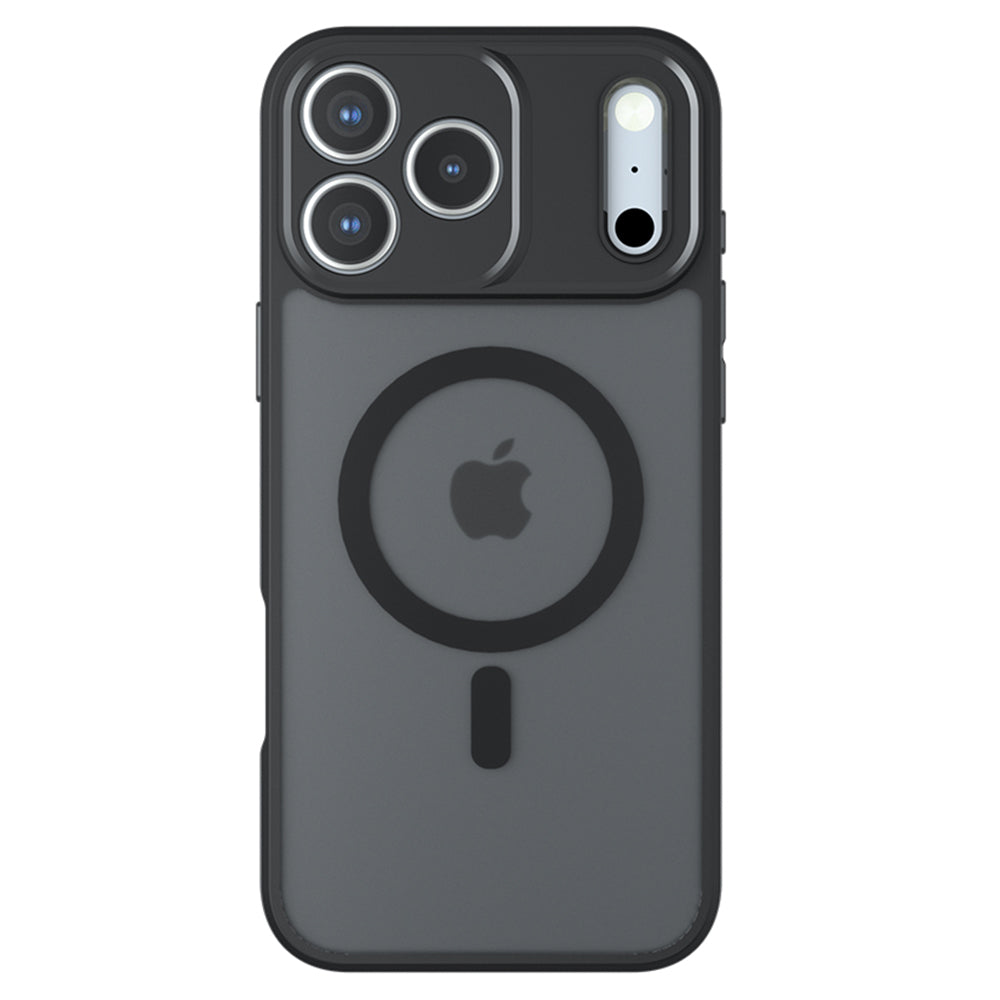 Калъф MagSafe за Apple iPhone 17 Pro Max, Techsuit, PureFrost, Черен сатен