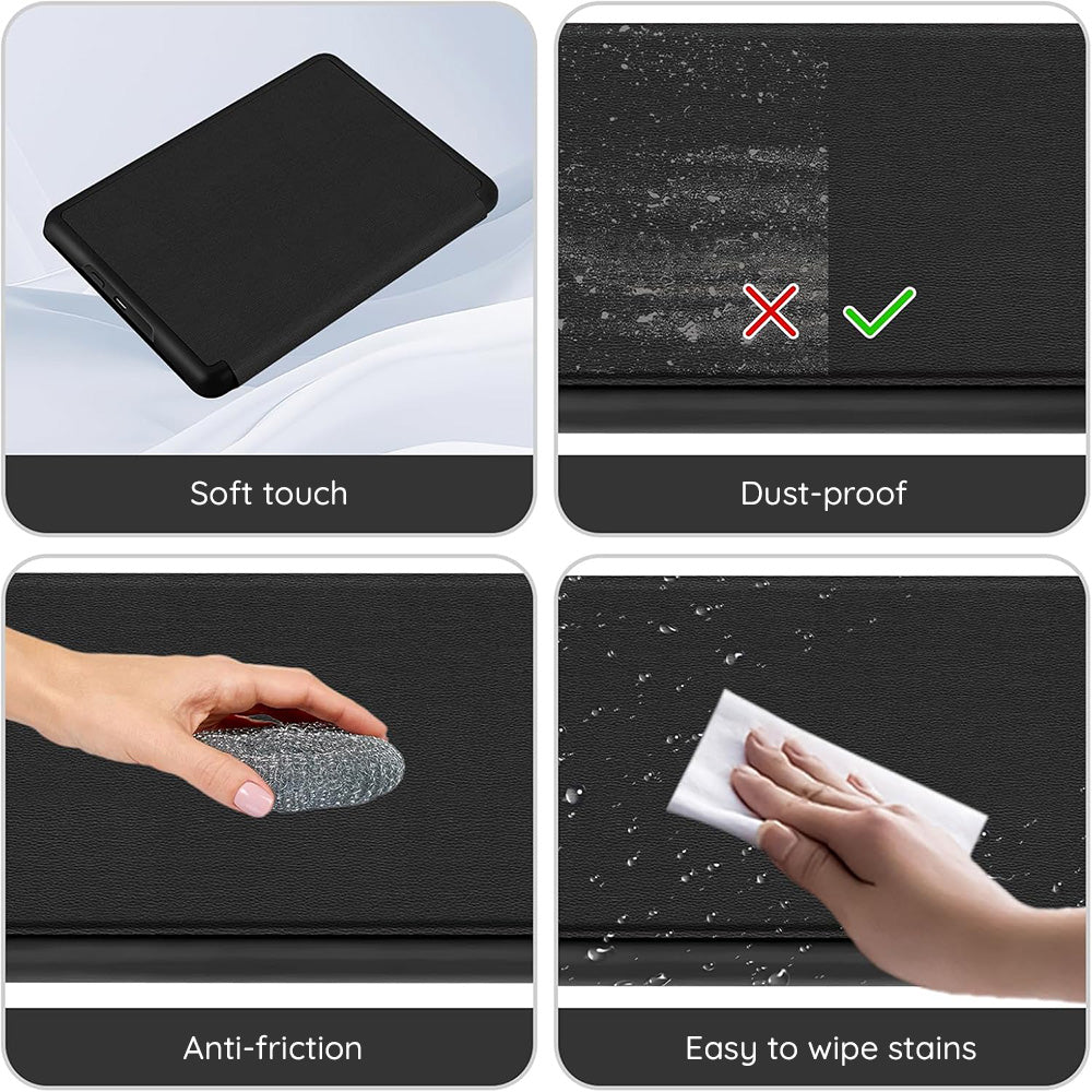 Калъф за Amazon Kindle Paperwhite 5 инча, Techsuit, SmartCover, Черен