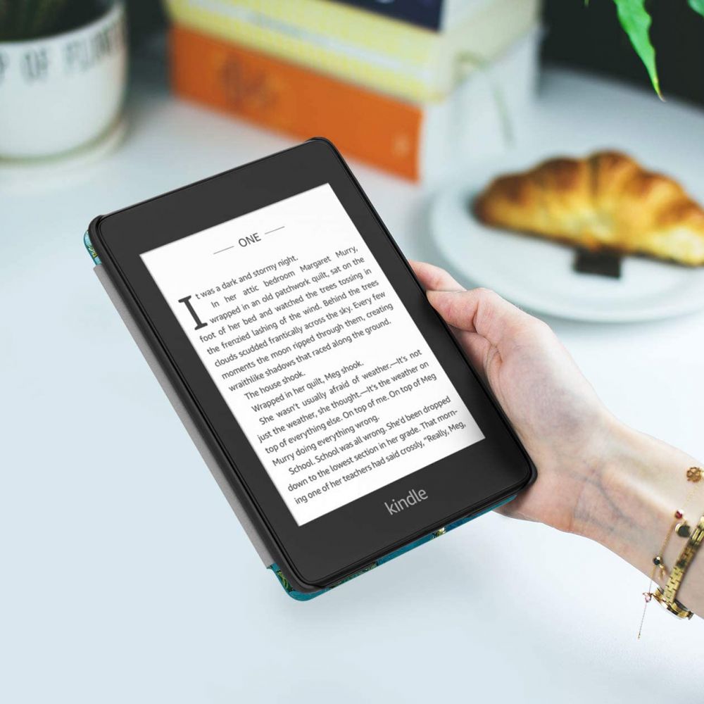 Калъф за Amazon Kindle Paperwhite 5 инча, Techsuit, SmartCover, Черен