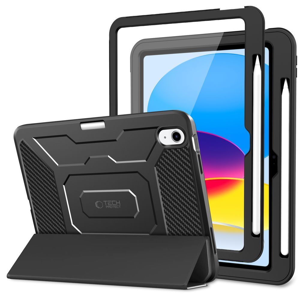 Калъф за Apple iPad (2025) / iPad (2022), Tech-Protect, Endurance, Черен