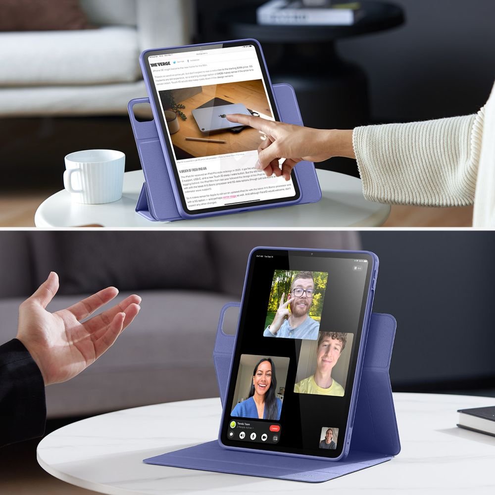 Калъф за Apple iPad Pro 13 (2024), ESR, Rebound Hybrid, Лилав