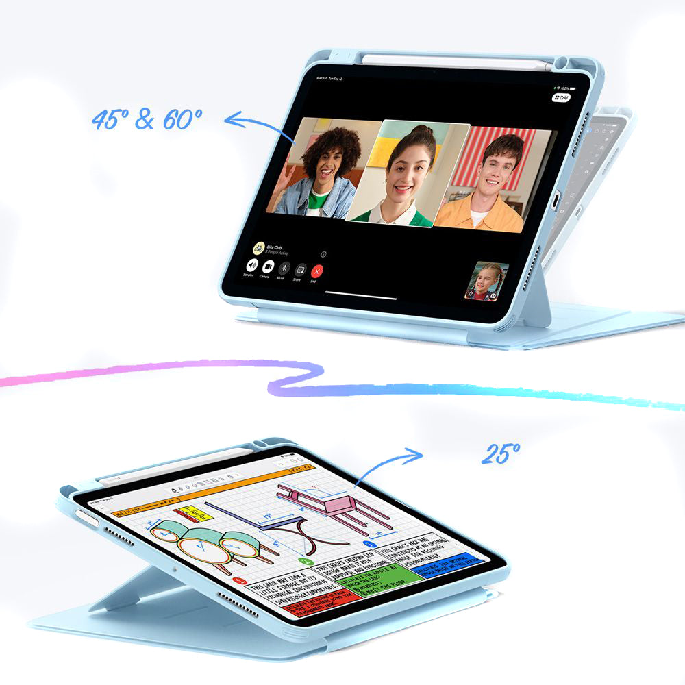 Калъф за Apple iPad Air 13 (2026) / Air 13 (2025) / Air 13 (2024), ESR, Flip Hybrid, Син