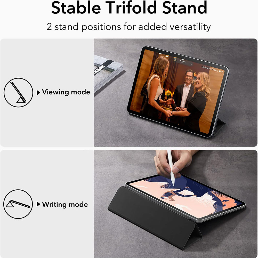 Калъф за Apple iPad (2025) / (2022), ESR, Rebound, Черен