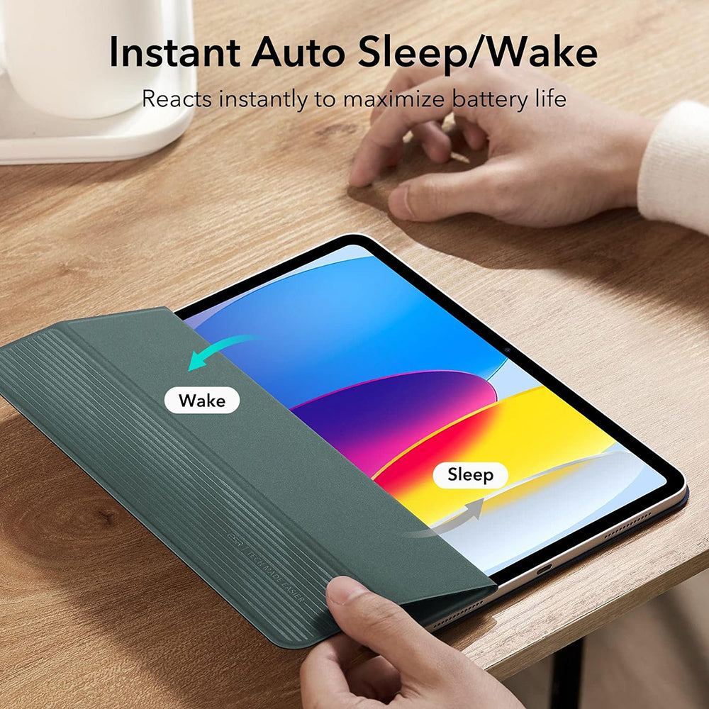 Калъф за Apple iPad (2025) / (2022), ESR, Rebound, Сатенено зелен