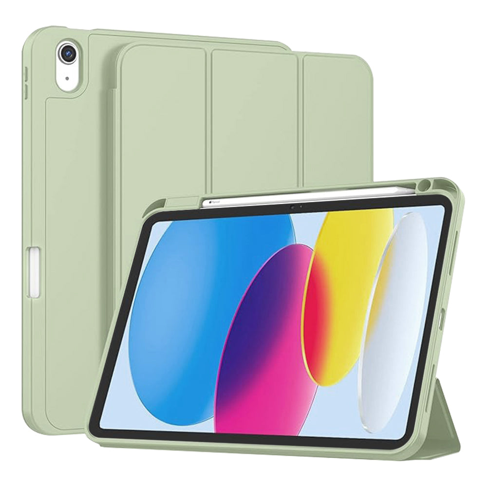 Калъф за Apple iPad (2025) / (2022), Techsuit, Flex Trifold, Зелен Матча