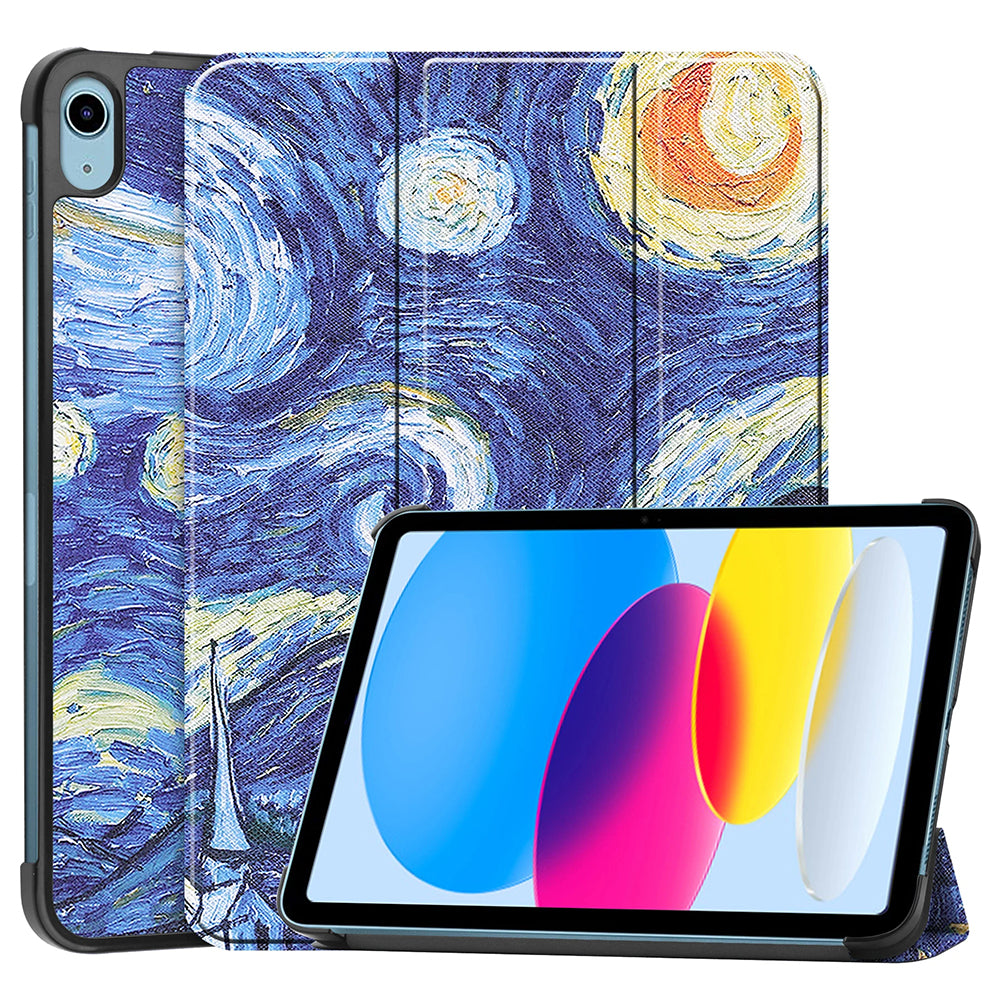 Калъф за Apple iPad (2025) / (2022), Techsuit, FoldPro Starry Night, Многоцветен