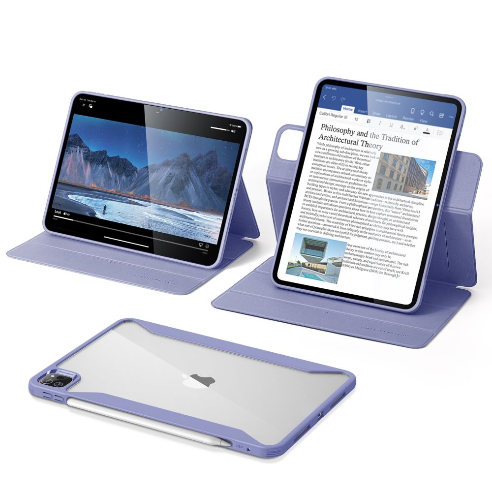Калъф за Apple iPad Pro 13 (2024), ESR, Rebound Hybrid, Лилав