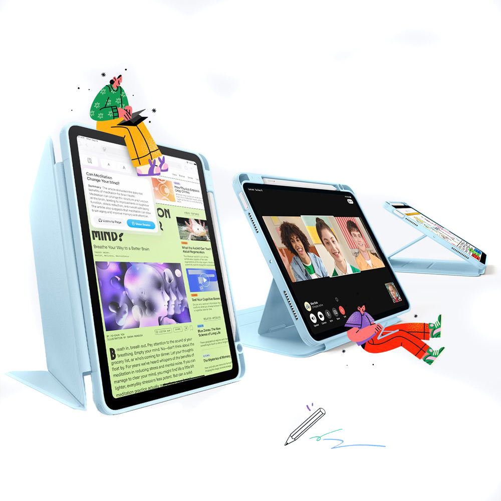 Калъф за Apple iPad Air 13 (2026) / Air 13 (2025) / Air 13 (2024), ESR, Flip Hybrid, Син