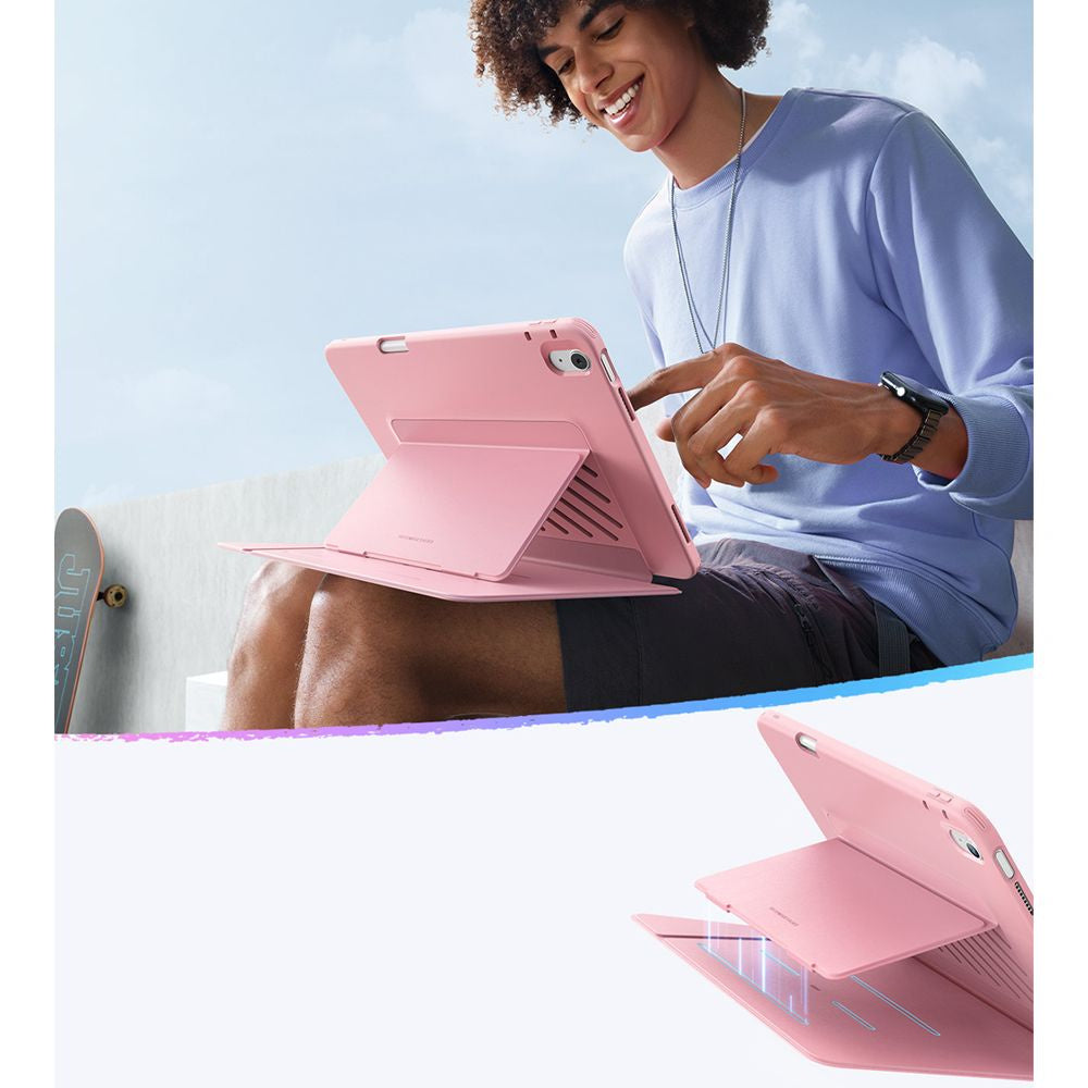 Калъф за Apple iPad (2025) / (2022), ESR, Flip Hybrid, Розов