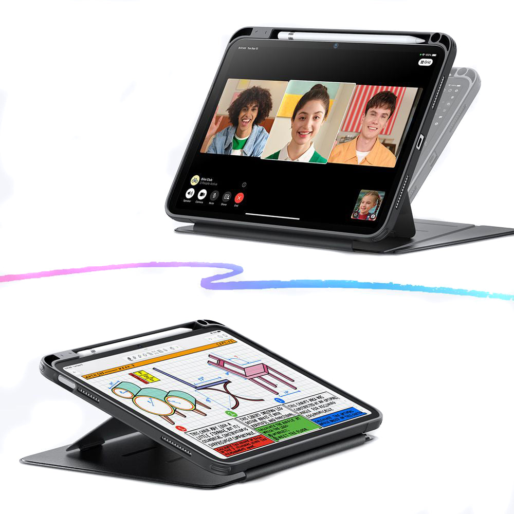 Калъф за Apple iPad (2025) / (2022), ESR, Flip Hybrid, Черен