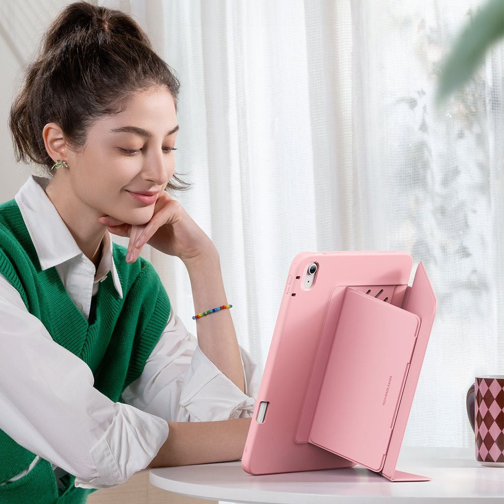 Калъф за Apple iPad (2025) / (2022), ESR, Flip Hybrid, Розов