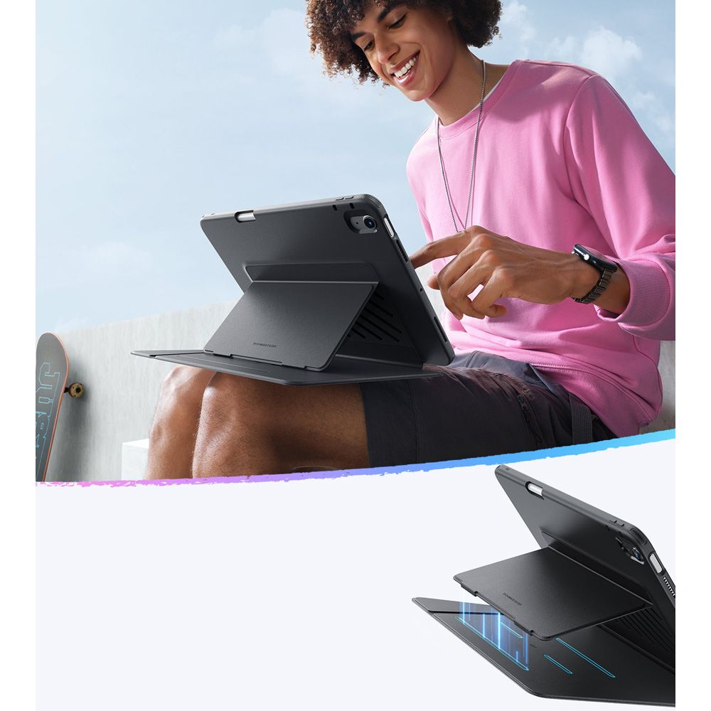 Калъф за Apple iPad (2025) / (2022), ESR, Flip Hybrid, Черен
