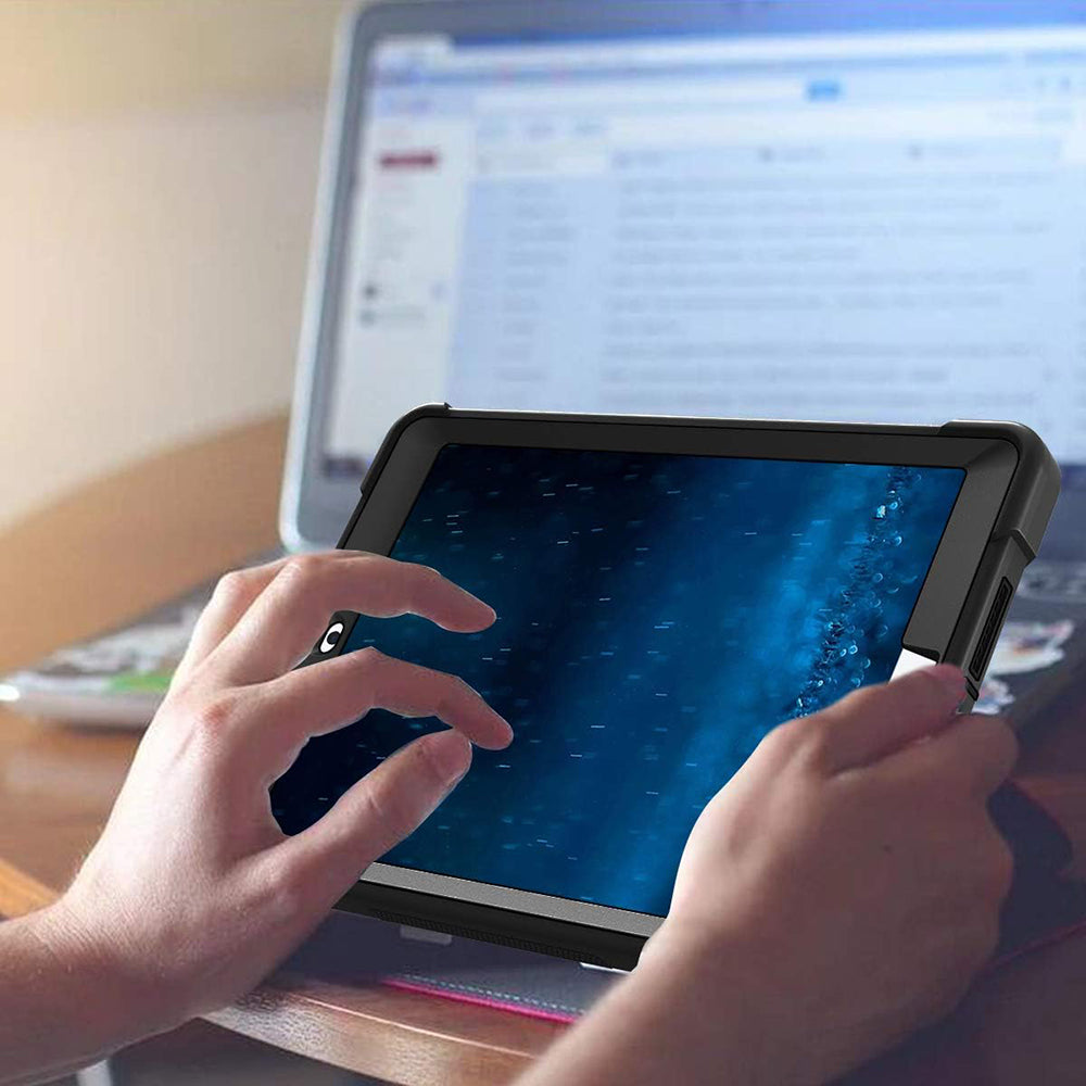 Калъф за Apple iPad 9.7 (2018) / 9.7 (2017), Techsuit, Rugged TabShell, Черен