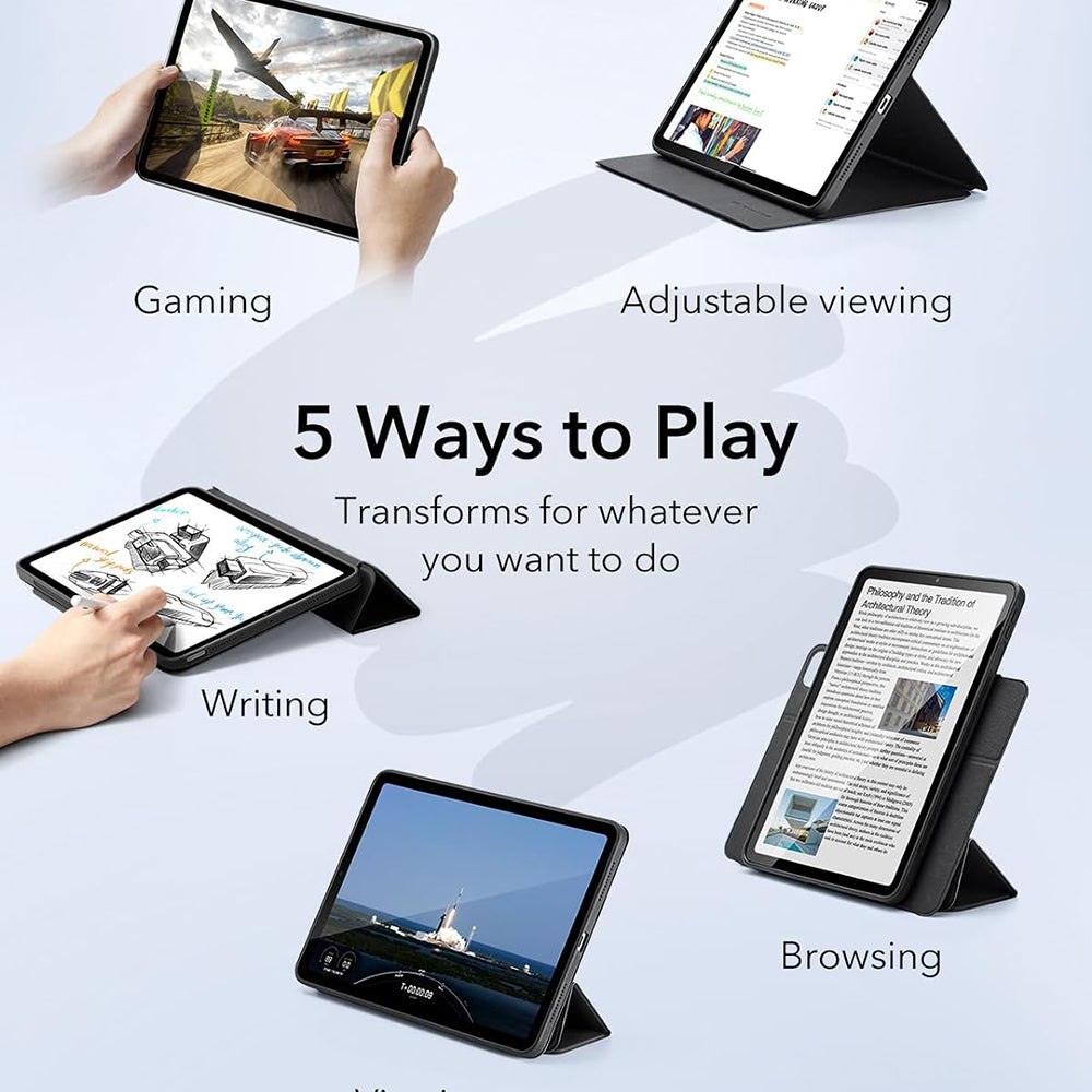 Калъф за Apple iPad Air 11 (2026) / iPad Air 11 (2025) / Air 11 (2024) / Air (2022) / Air (2020), ESR, Rebound Hybrid, Бял
