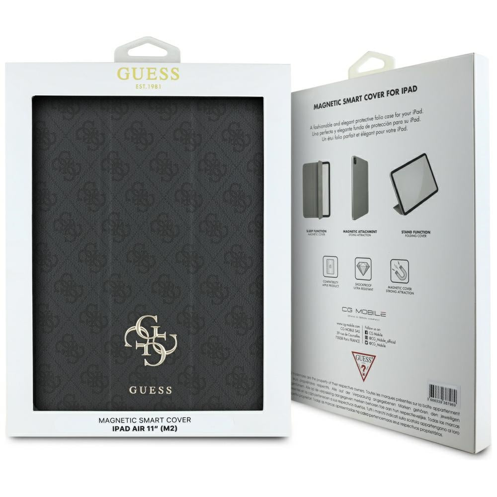 Калъф за Apple iPad Air 11 (2026) / iPad Air 11 (2025) / Air 11 (2024), Guess, 4G Big Logo, Черен
