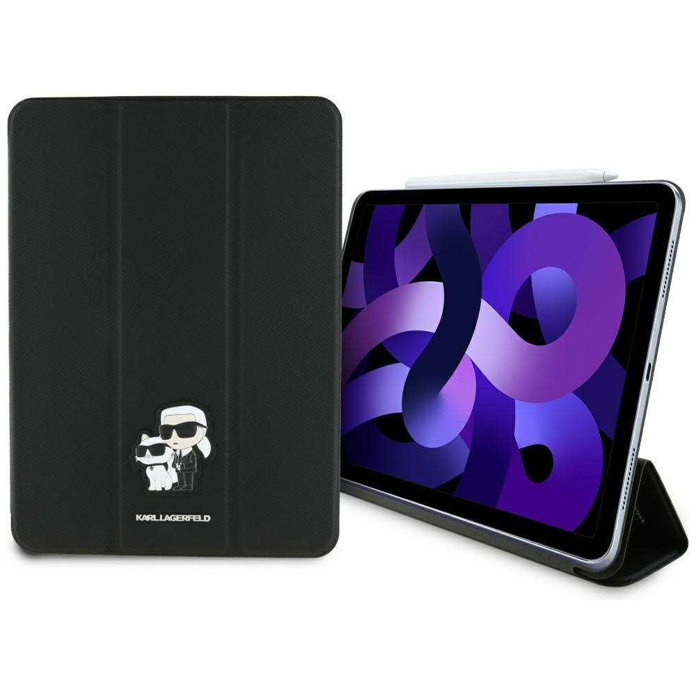 Калъф за Apple iPad Air 11 (2025) / Air 11 (2024), Karl Lagerfeld, Saffiano Karl & Choupette, Черен