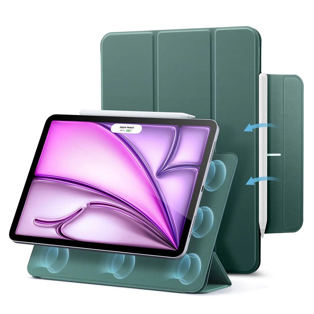 Case for Apple iPad Air 13 (2026) / Air 13 (2025) / Air 13 (2024) / Pro 12.9 (2022) / Pro 12.9 (2021), ESR, Rebound, Satin Green