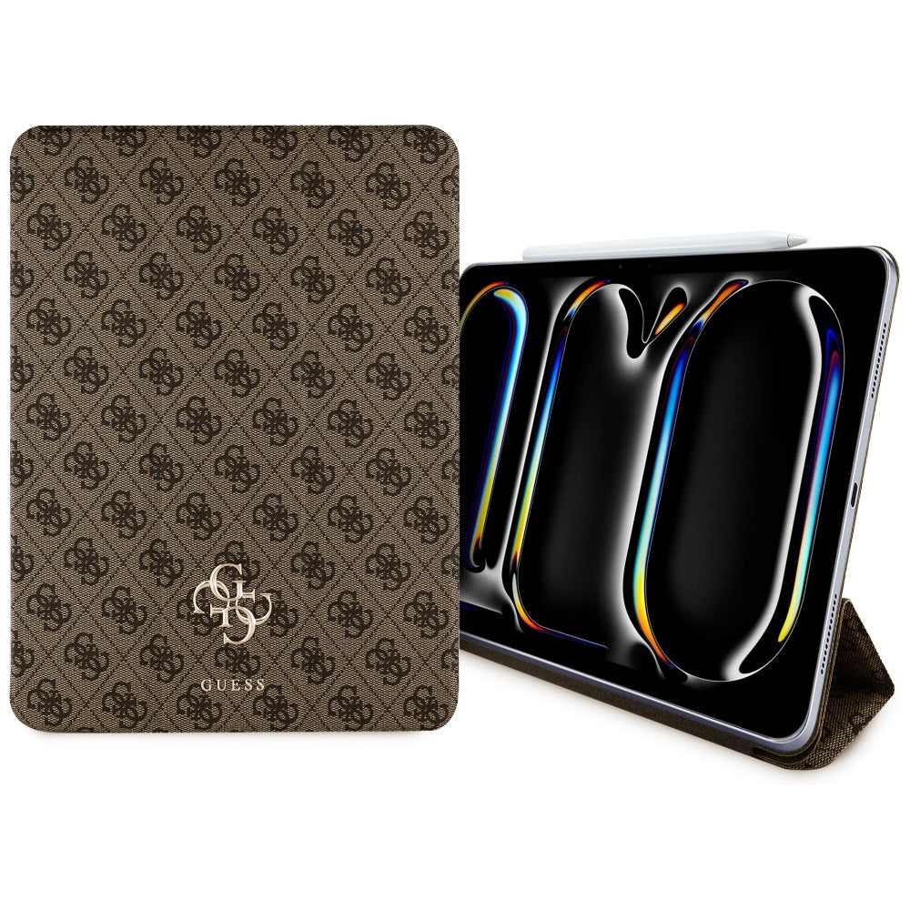 Калъф за Apple iPad Pro 11 (2024), Guess, 4G Big Logo, Кафяв