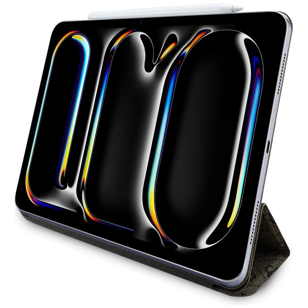 Калъф за Apple iPad Pro 11 (2024), Guess, 4G Big Logo, Кафяв