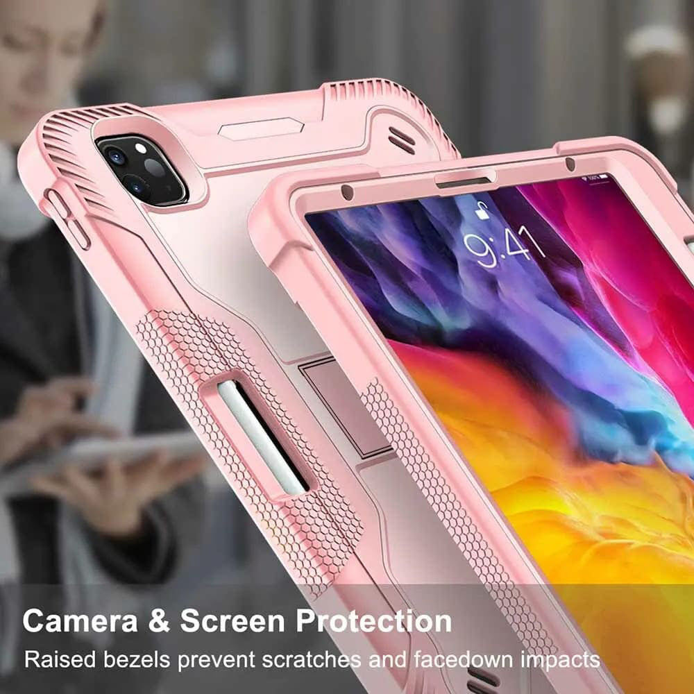 Калъф за Apple iPad Pro 11 (2024), Techsuit, Rugged TabShell, Розов