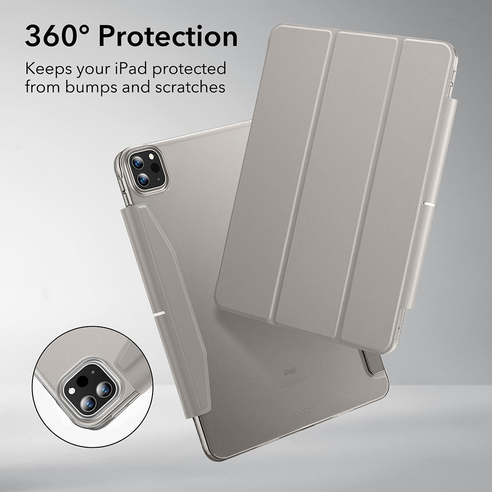 Калъф за Apple iPad Pro 13 (2024), ESR, Ascend Trifold, Сив