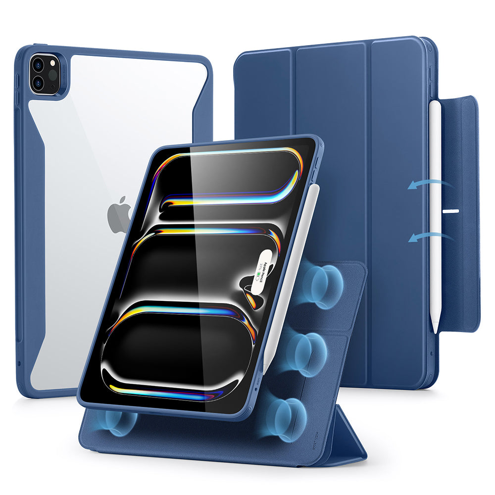 Калъф за Apple iPad Pro 13 (2024), ESR, Rebound Hybrid, Тъмносин