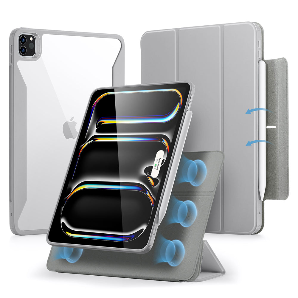 Калъф за Apple iPad Pro 13 (2024), ESR, Rebound Hybrid, Сив