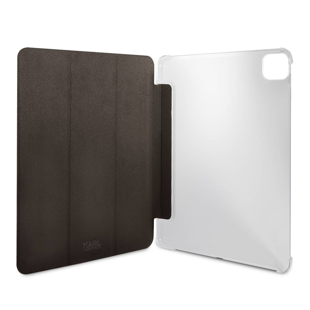 Калъф за Apple iPad Pro 13 (2024), Karl Lagerfeld, Saffiano Karl & Choupette, Черен