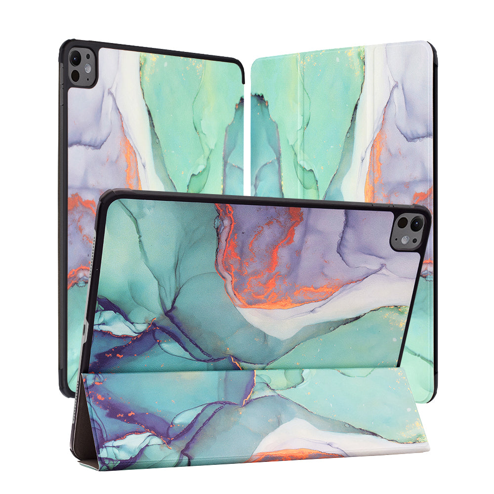 Калъф за Apple iPad Pro 13 (2024), Techsuit, FoldPro Green Time, Многоцветен