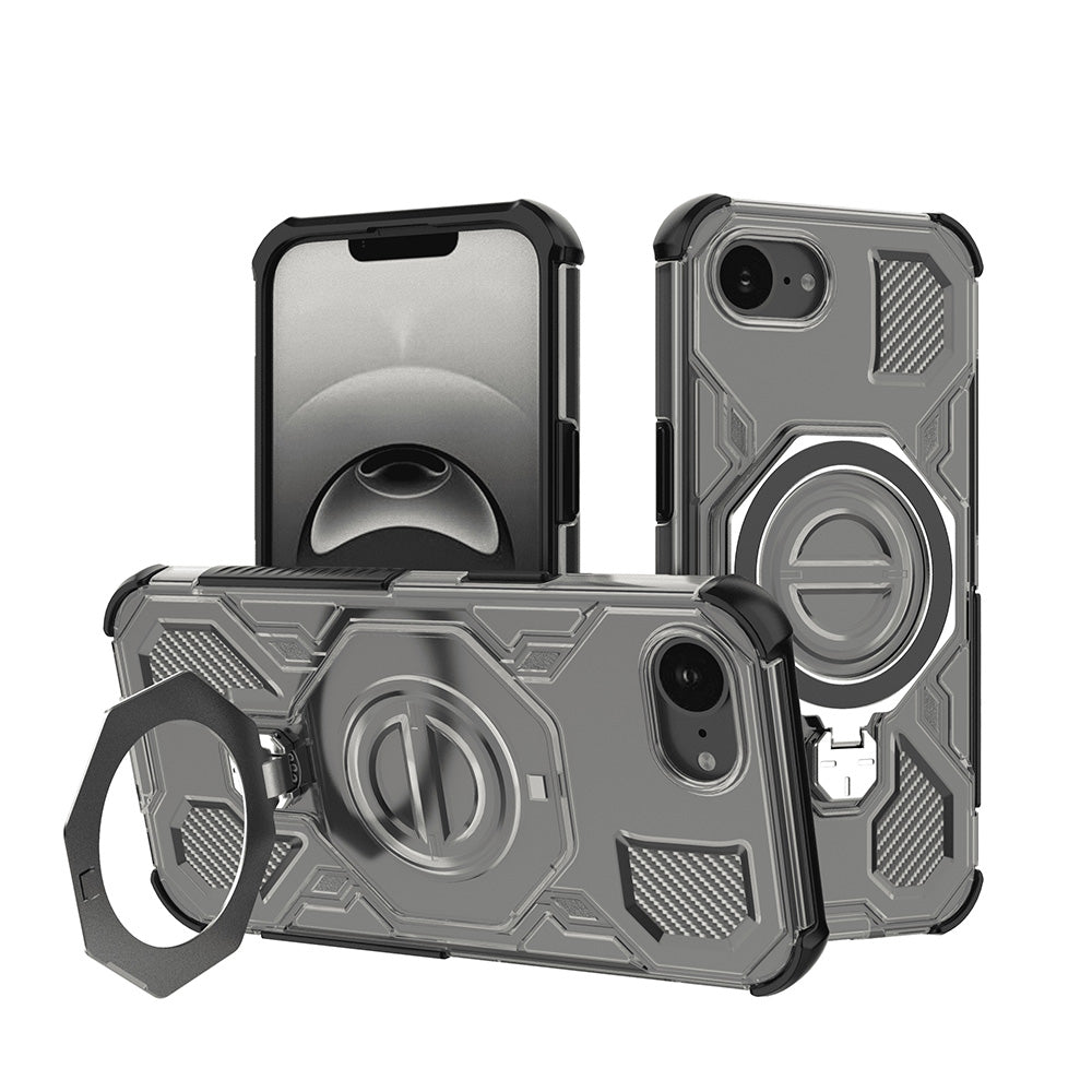 Калъф за Apple iPhone 17e / 16e, Techsuit, Carbon Shield Pro, Опушен