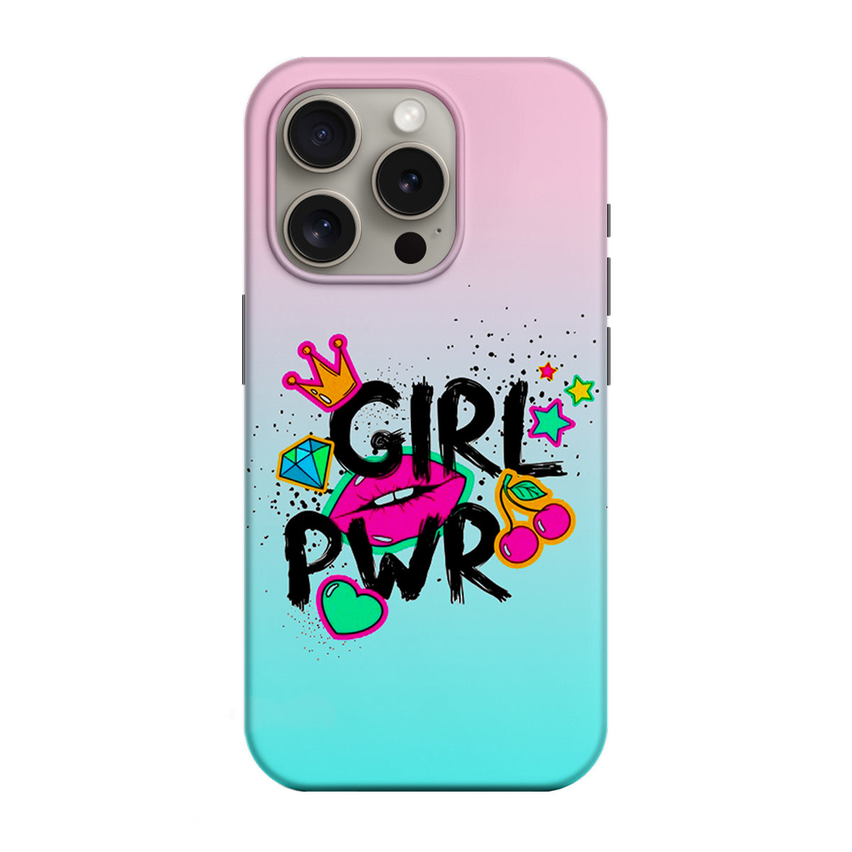 Калъф за Apple iPhone 15 Pro Max, Perfect Case, LOVE-Splash Girl Power, Многоцветен