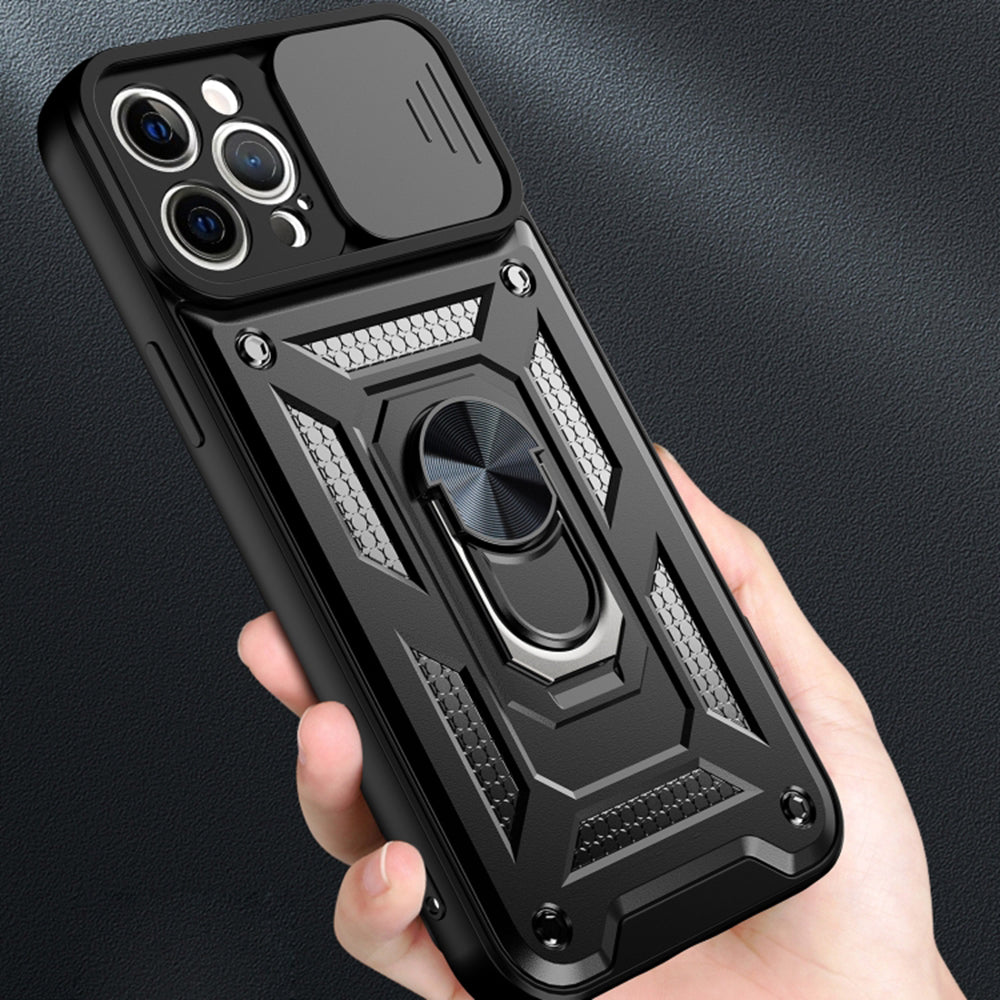 Калъф за Apple iPhone 12 Pro Max, Techsuit, CamShield, Черен