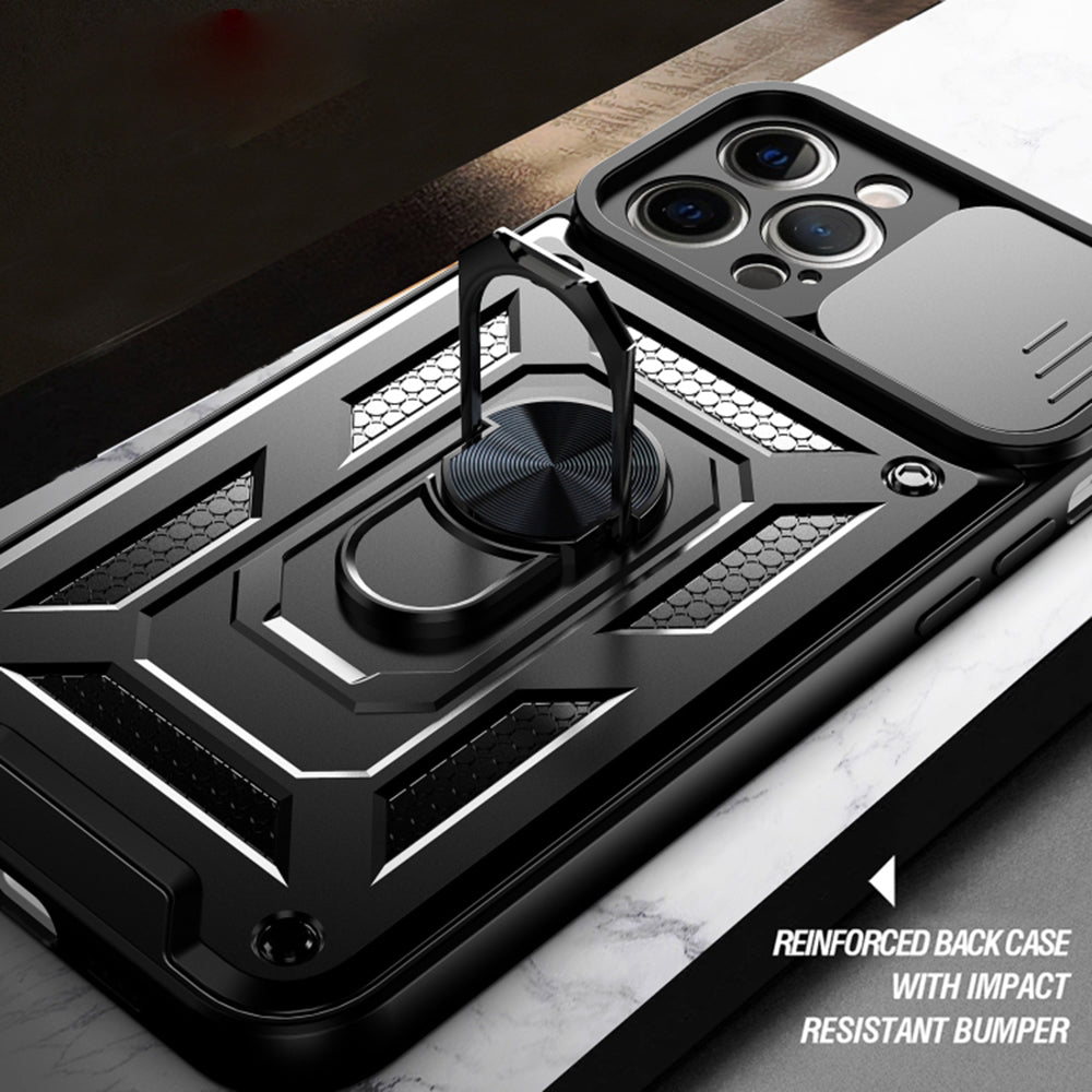 Калъф за Apple iPhone 12 Pro Max, Techsuit, CamShield, Черен