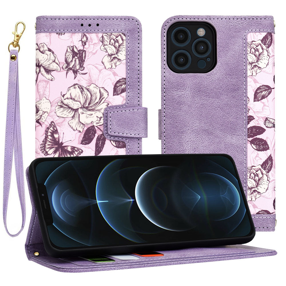 Калъф за Apple iPhone 12 Pro Max, Techsuit, FlipCraft, Лилав