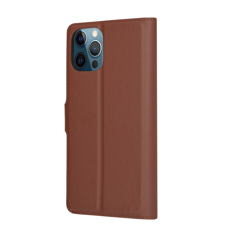 Калъф за Apple iPhone 12 Pro Max, Techsuit, Leather Folio, Кафяв