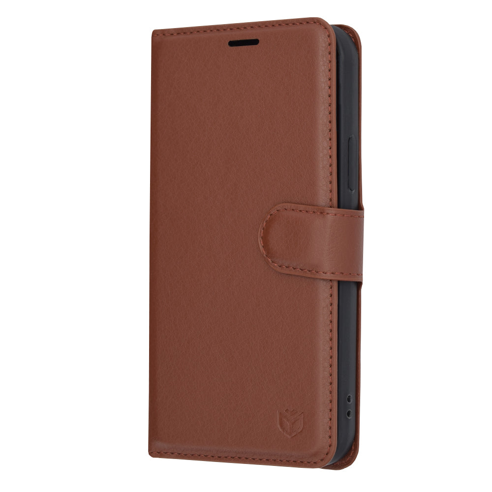 Калъф за Apple iPhone 12 Pro, Techsuit, Leather Folio, Кафяв
