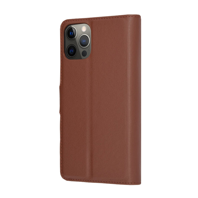 Калъф за Apple iPhone 12 Pro, Techsuit, Leather Folio, Кафяв