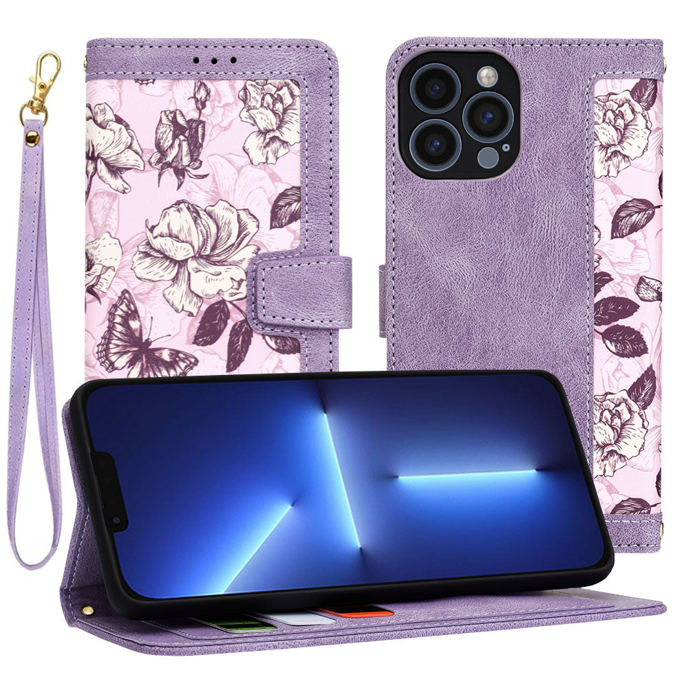 Калъф за Apple iPhone 13 Pro Max, Techsuit, FlipCraft, Лилав