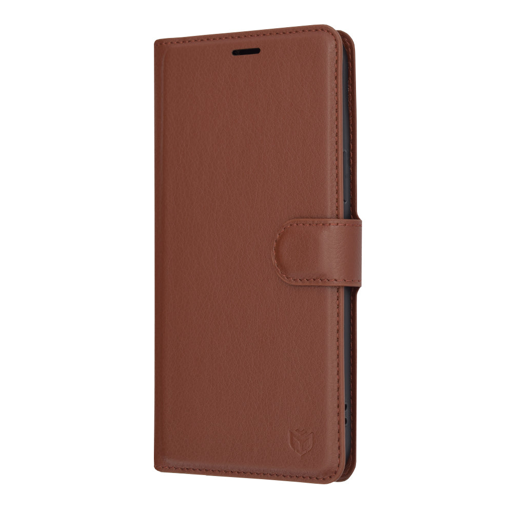 Калъф за Apple iPhone 13 Pro Max, Techsuit, Leather Folio, Кафяв