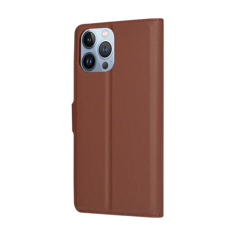 Калъф за Apple iPhone 13 Pro Max, Techsuit, Leather Folio, Кафяв
