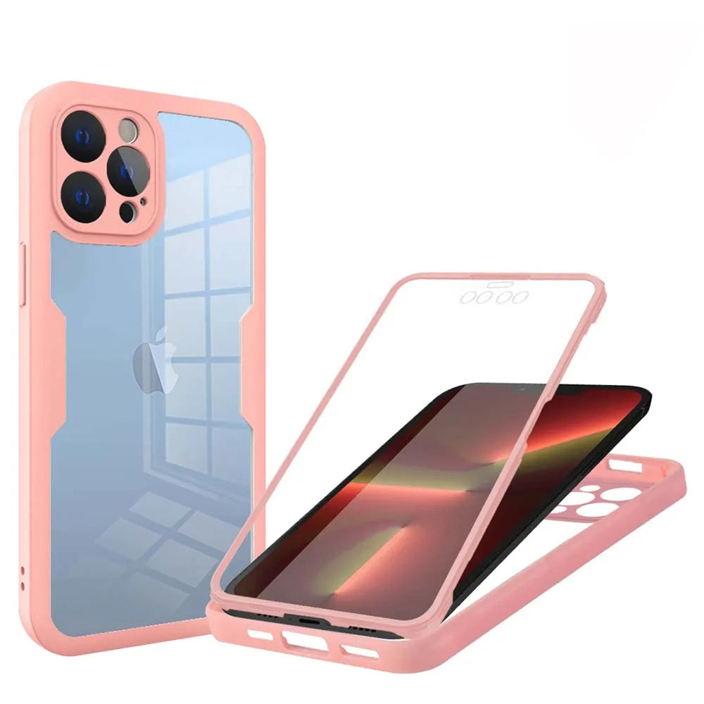 Калъф за Apple iPhone 13 Pro, Techsuit, ColorVerse 360, Розов