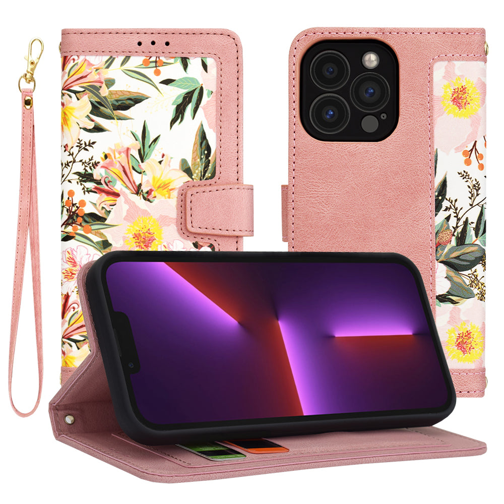 Калъф за Apple iPhone 13 Pro, Techsuit, FlipCraft, Розов